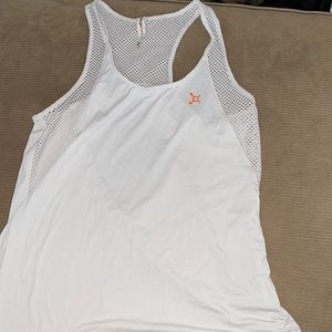 Off white open back orangetheory tank